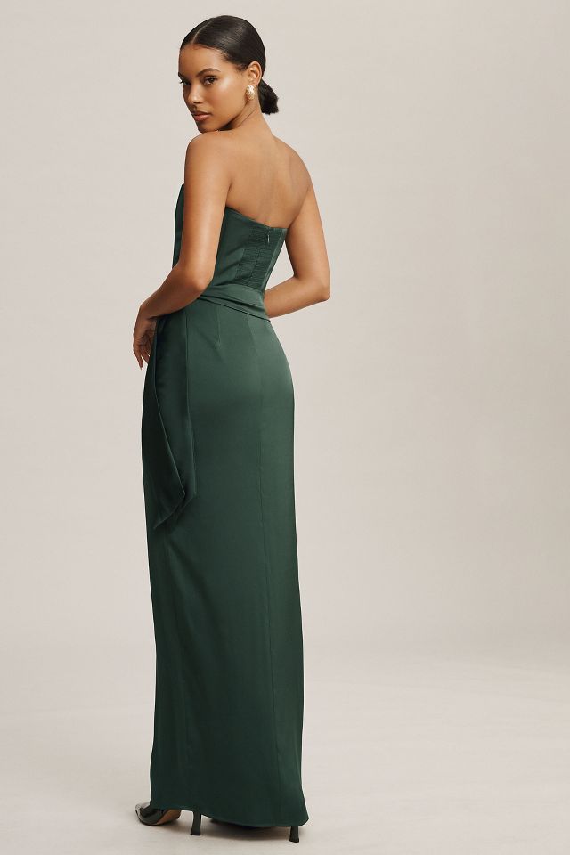 V. Chapman June Corset Front-Slit Gown | Anthropologie