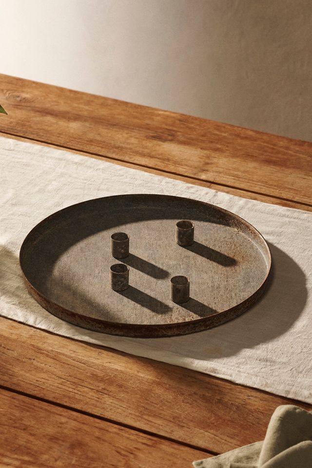 Magnetic Iron Taper Candle Dish #1