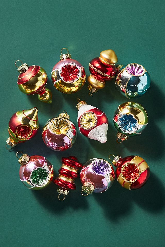 Vintage Glass Ornaments, Set of 12 | AnthroLiving