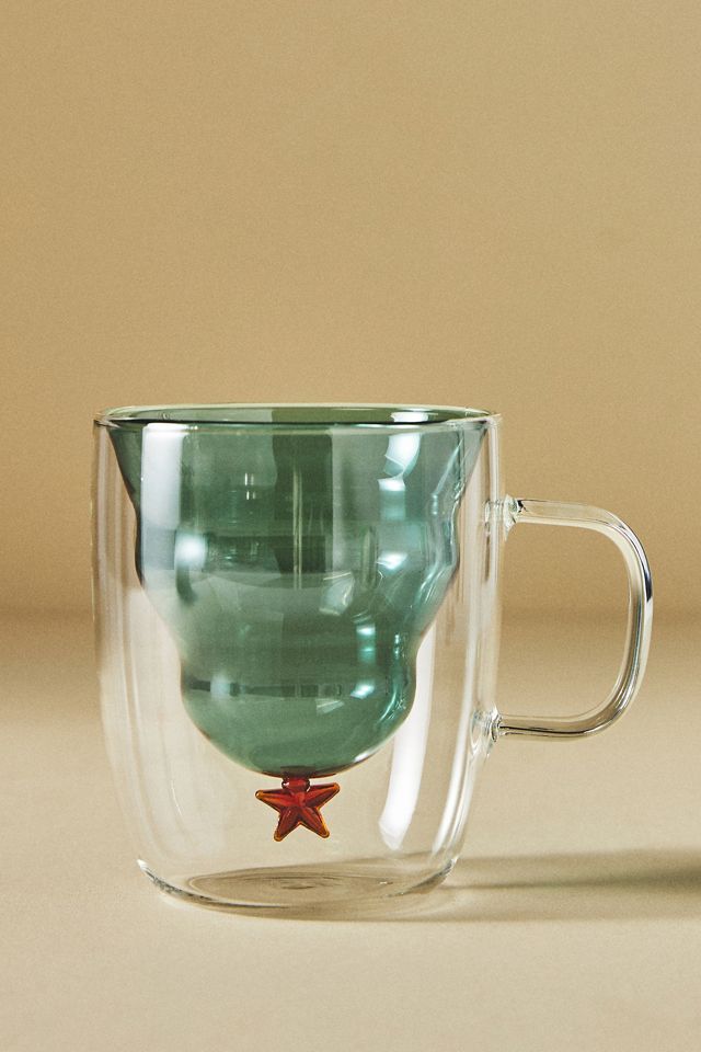 Glass Christmas Tree Mug #1