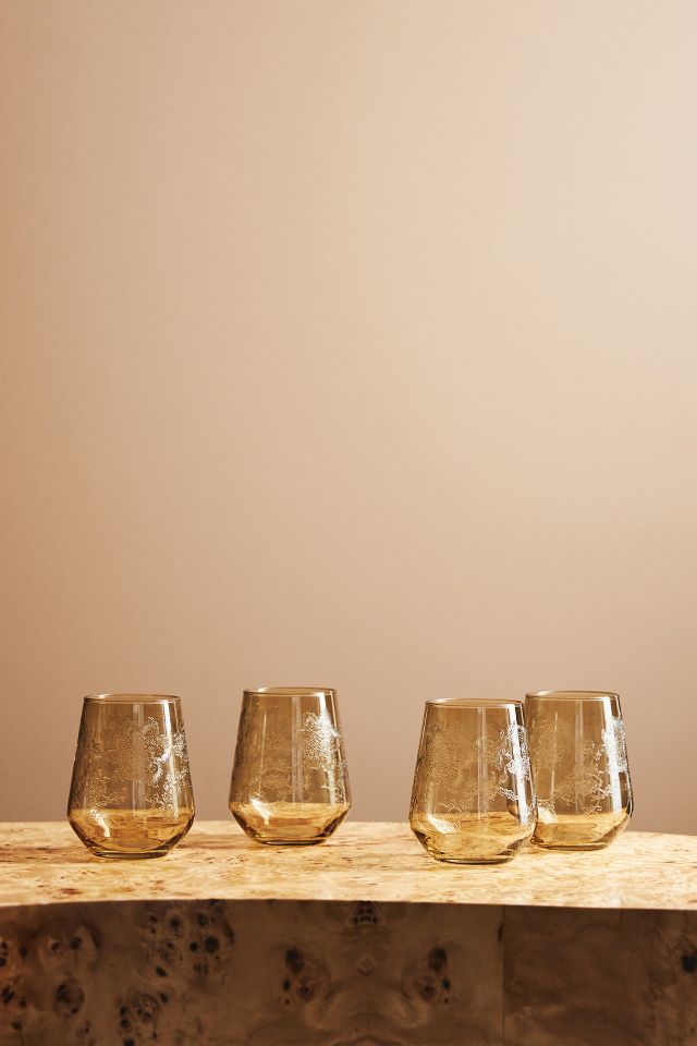 Northwoods Bear Stemless Wine Glasses - Set of 4