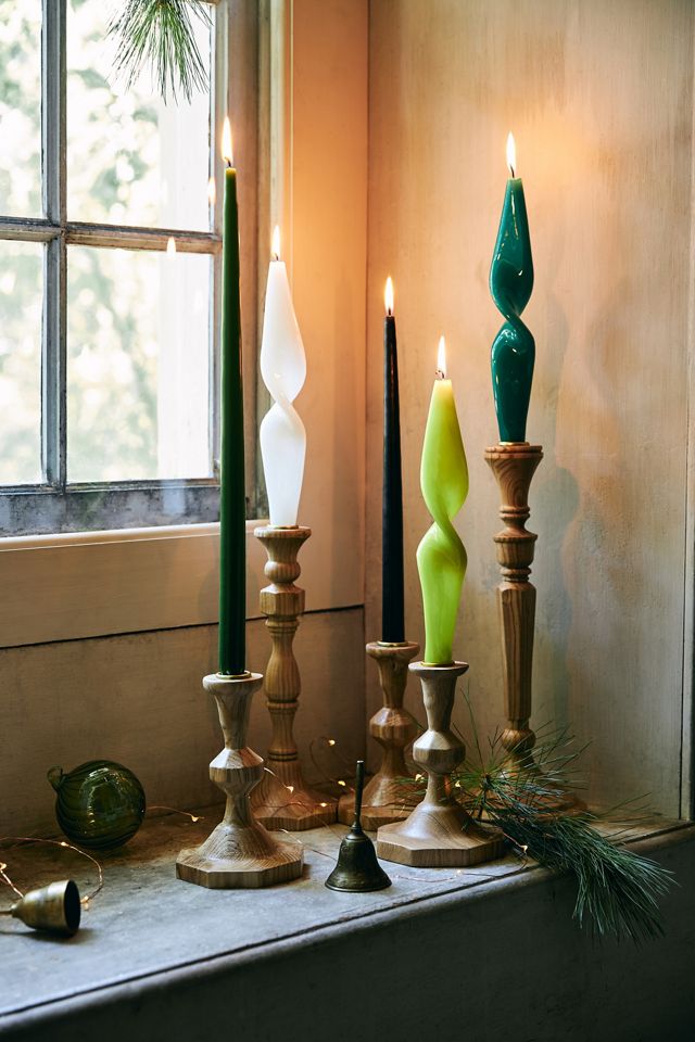 Glossy Twist Taper Candle #2