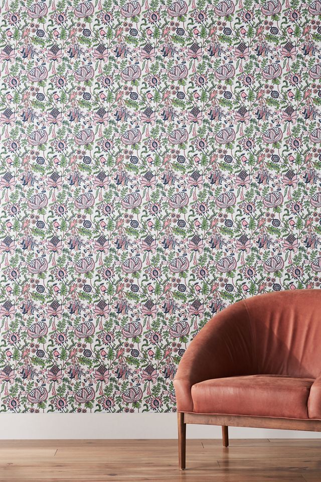 Roller Rabbit Amanda Jacobean Wallpaper Blue - ShopStyle Decor