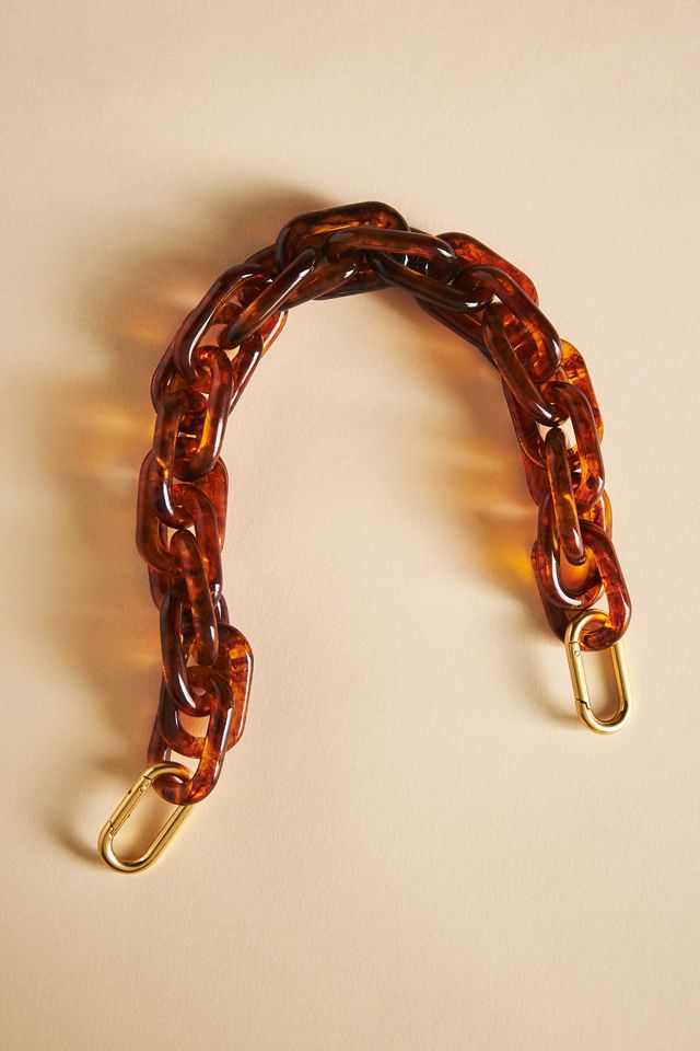 Clare V. Shortie Strap - Tortoise Resin