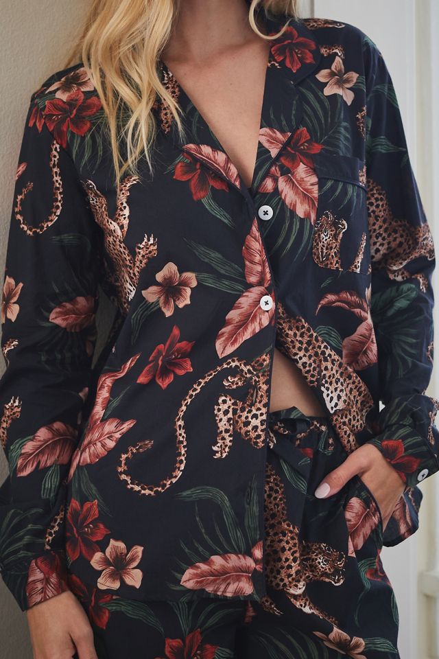 Desmond & Dempsey Soleia Leopard Print Pajama Set #2