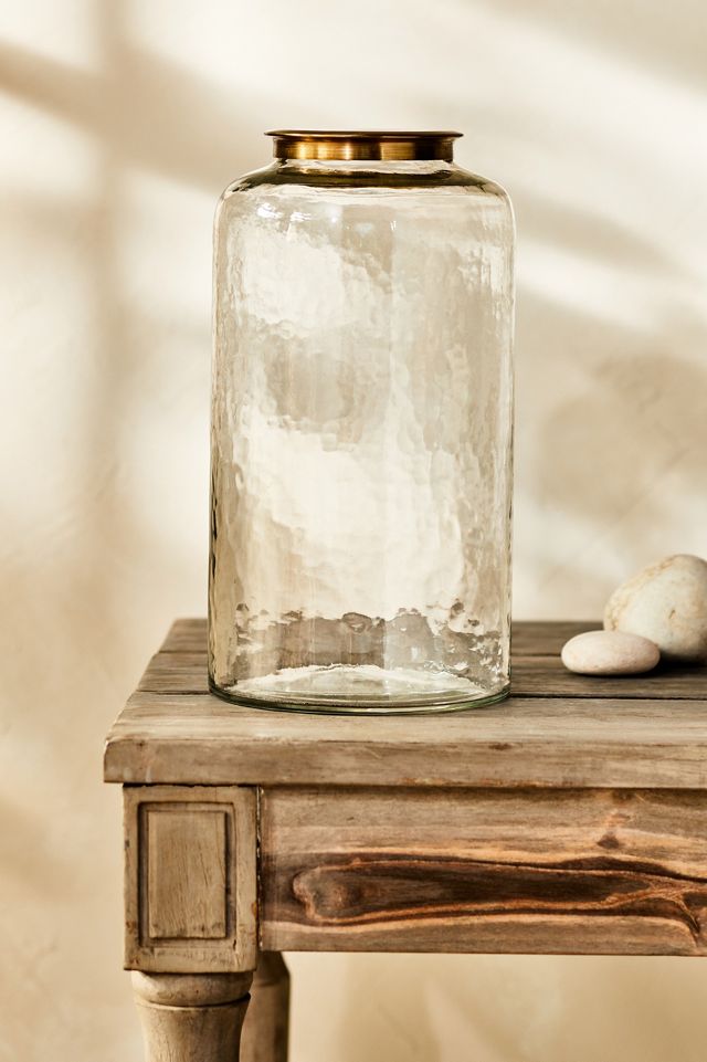Hammered Glass Terrarium with Lid