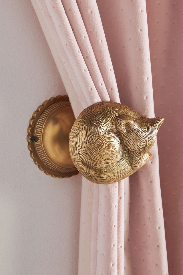 Waldorf Astoria Bronze Swan Curtain Tie Back Wall Hook