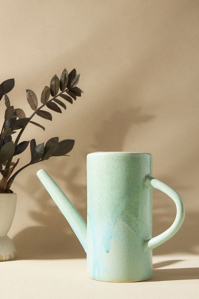 Watercolor Stoneware Watering Can