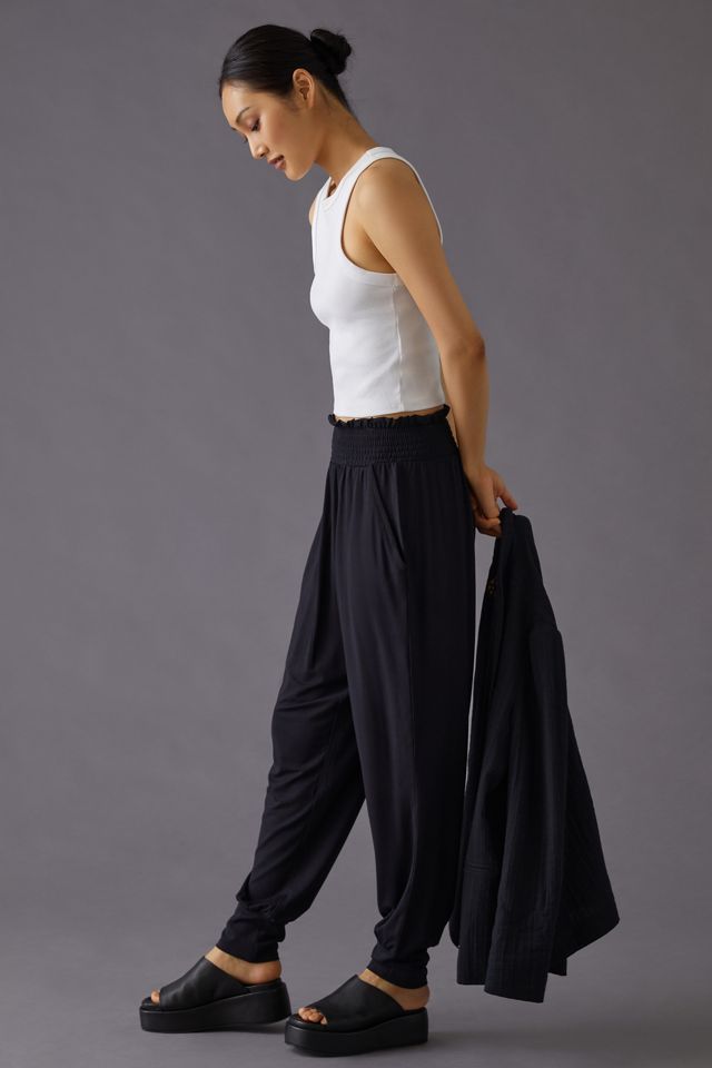 Daily Practice by Anthropologie Smocked Harem Pants #4