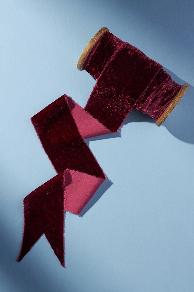 Vintage Fray 2.5" Velvet Ribbon #1