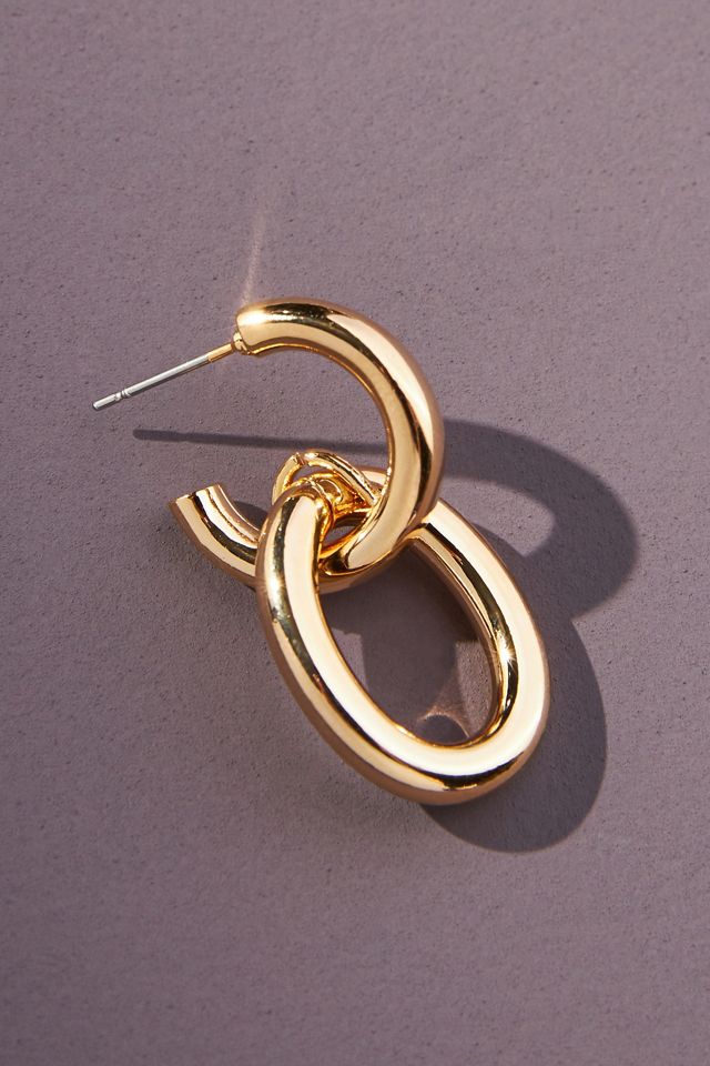 Dual Oval Hoop Earrings #1