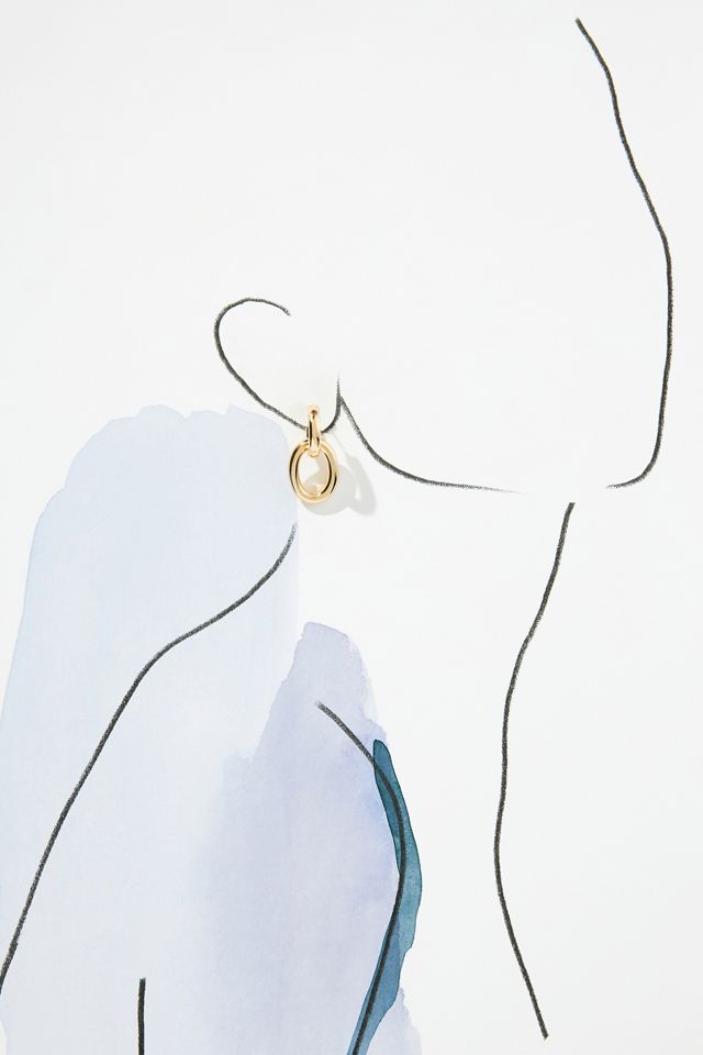 Dual Oval Hoop Earrings #2