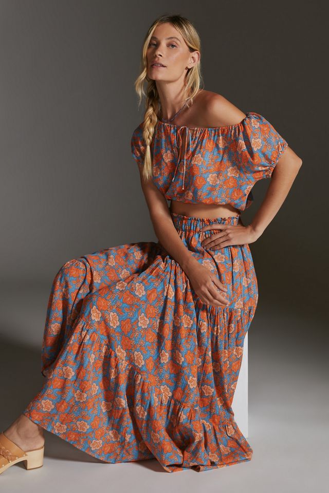 Sundry Floral Tiered Skirt #2