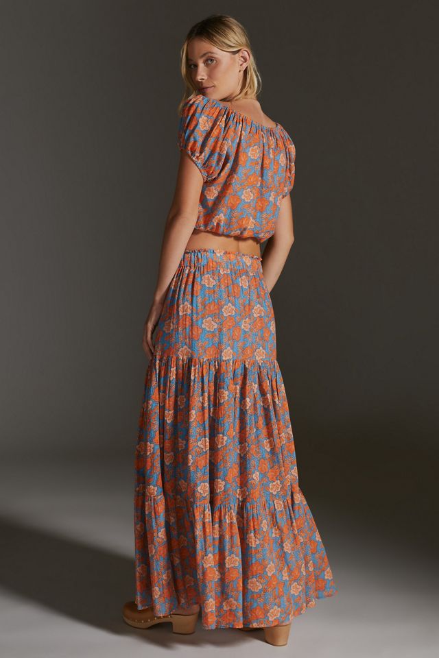 Sundry Floral Tiered Skirt #3