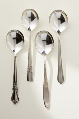 Hester & Cook Vintage Soup Spoons, Set of 4