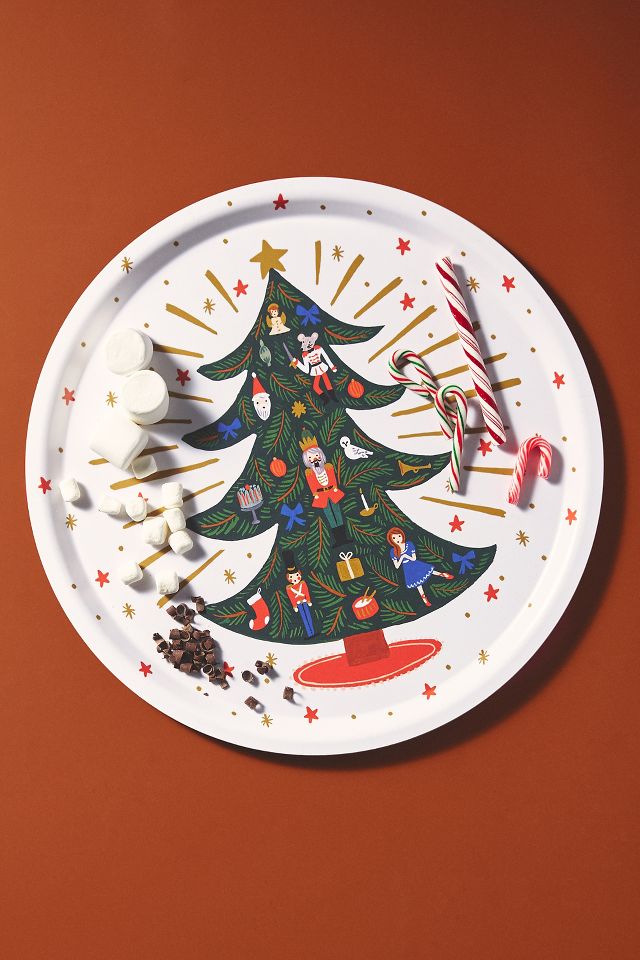 rifle paper christmas platter