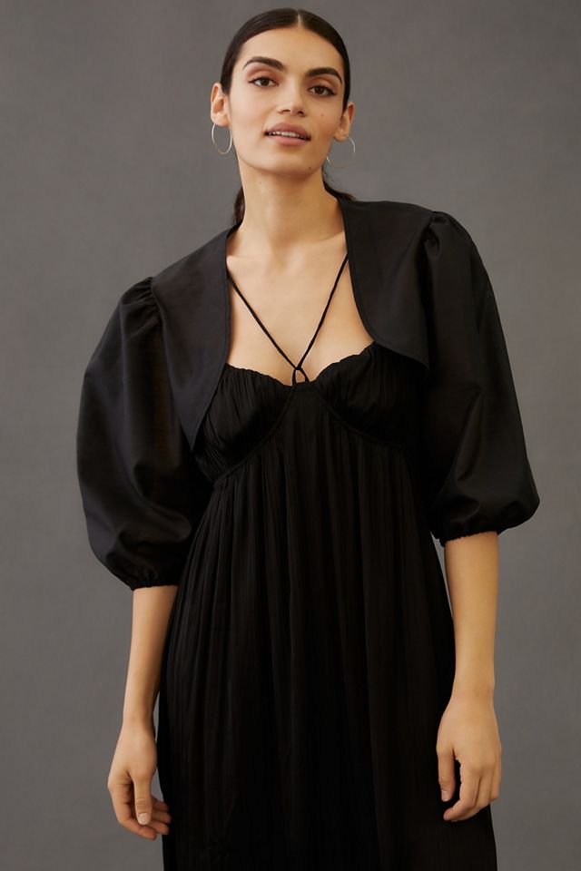 Sheer Puff-Sleeve Shrug #1