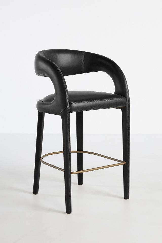 Leather Hagen Counter Stool #1