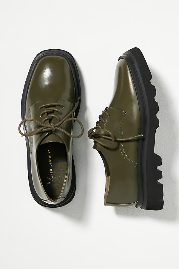 Maeve Lace-Up Square Toe Loafers