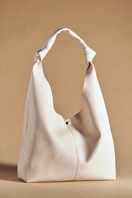 By Anthropologie The Love Knot Faux Leather Bag In Beige