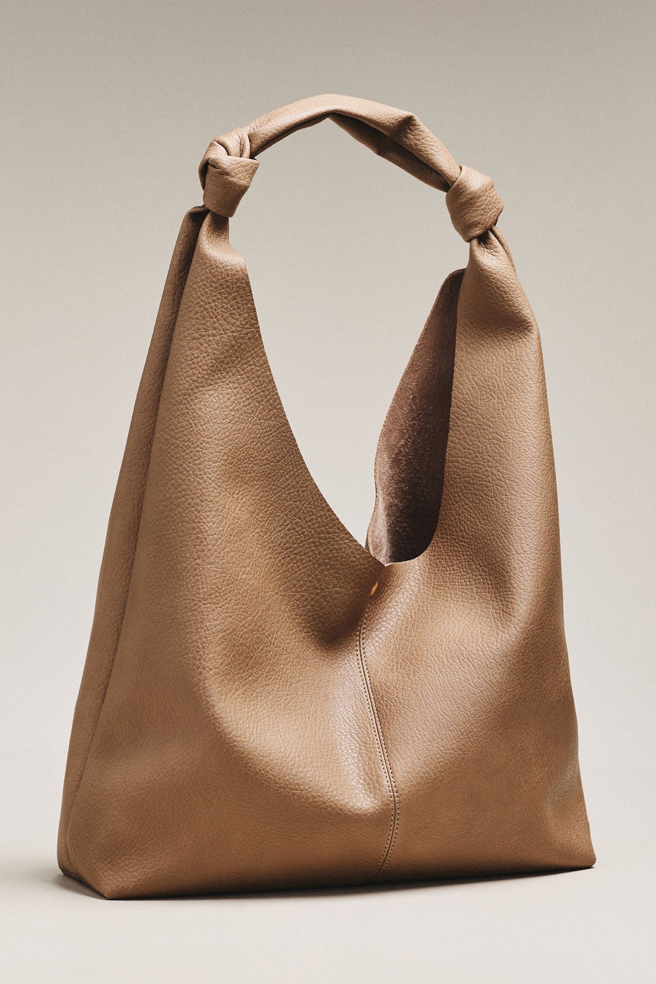 The Love Knot Slouchy Bag - Neutral, One Size