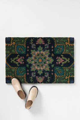 Anthropologie Maribelle Doormat By  In Blue Size Standard Doormat