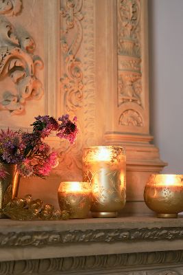 Anthropologie Noelle Candle In Gold