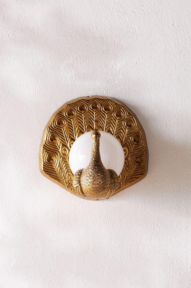 Peacock Outdoor Sconce Wall Light #1