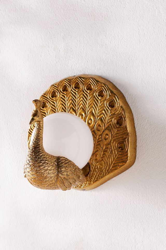 Peacock Outdoor Sconce Wall Light #2