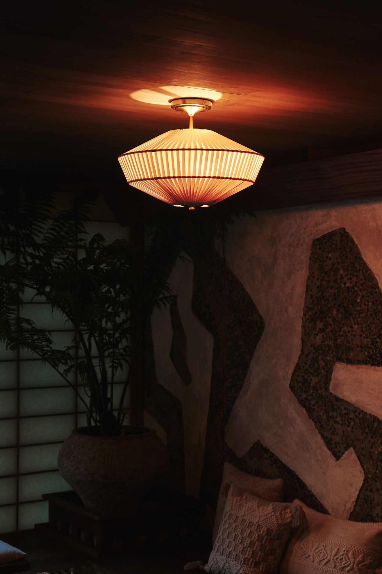 Stefanie Silk Semi-Flush Mount - White, One Size