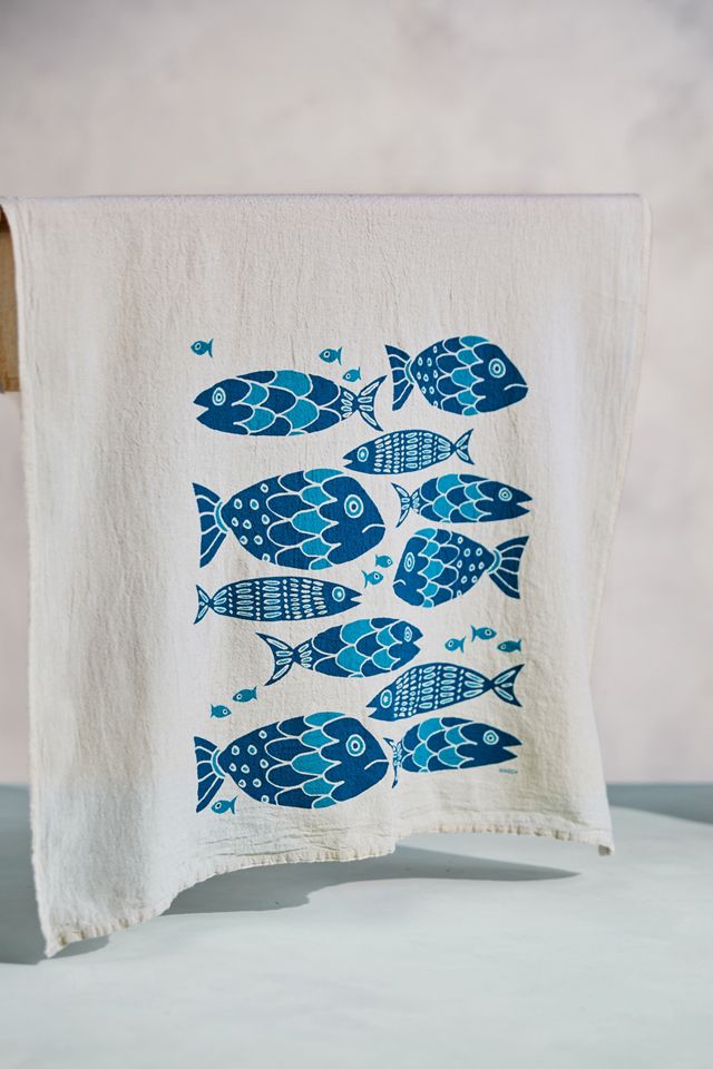 Fish Tribe Cotton Dish Towel #1