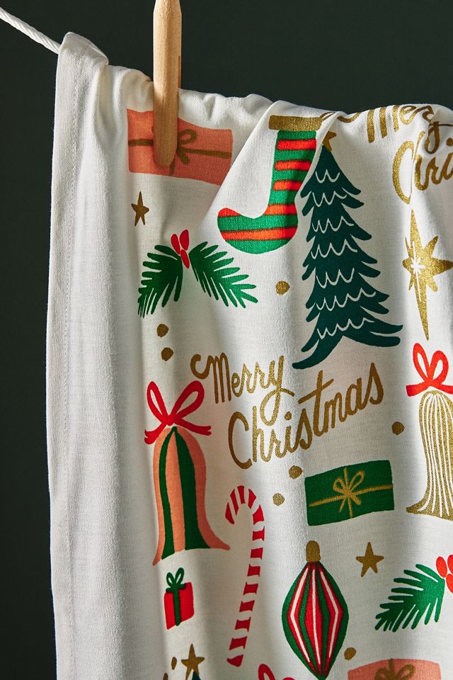 Rifle Paper Co. Merry Christmas Dish Towel #1