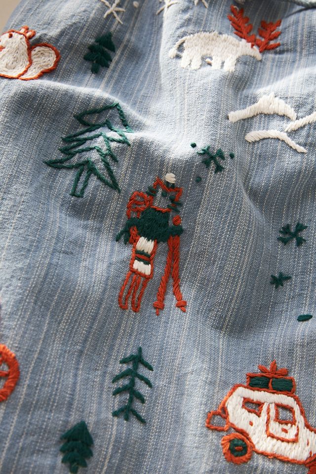 Arctic Embroidered Santa Bag #2