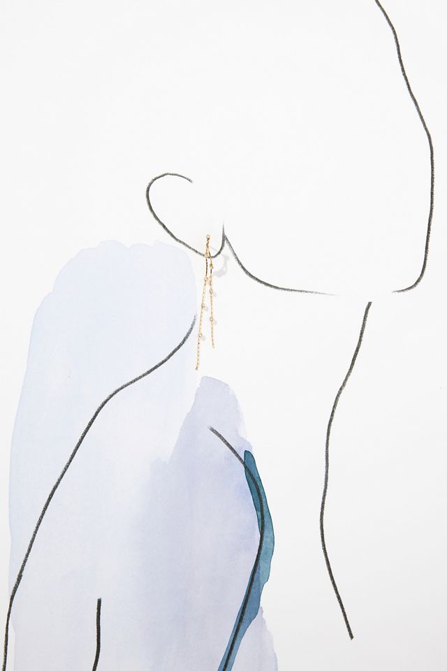 Wispy Sparkle Drop Earrings #2