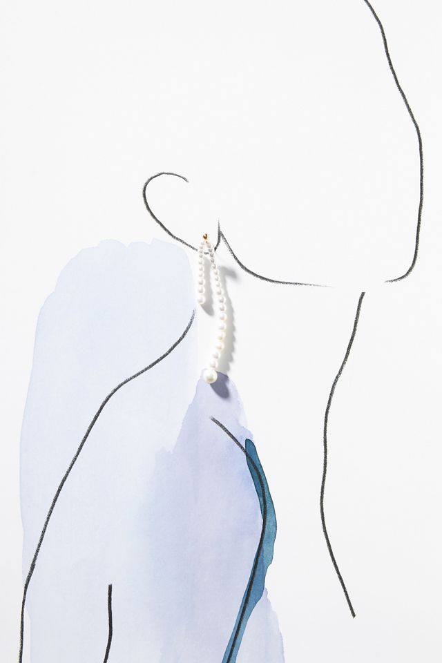 Asymmetrical Pearl Drop Earrings #2