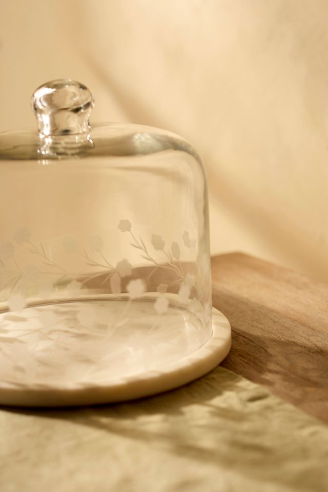 Branchy Serving Cloche with Marble Base #2