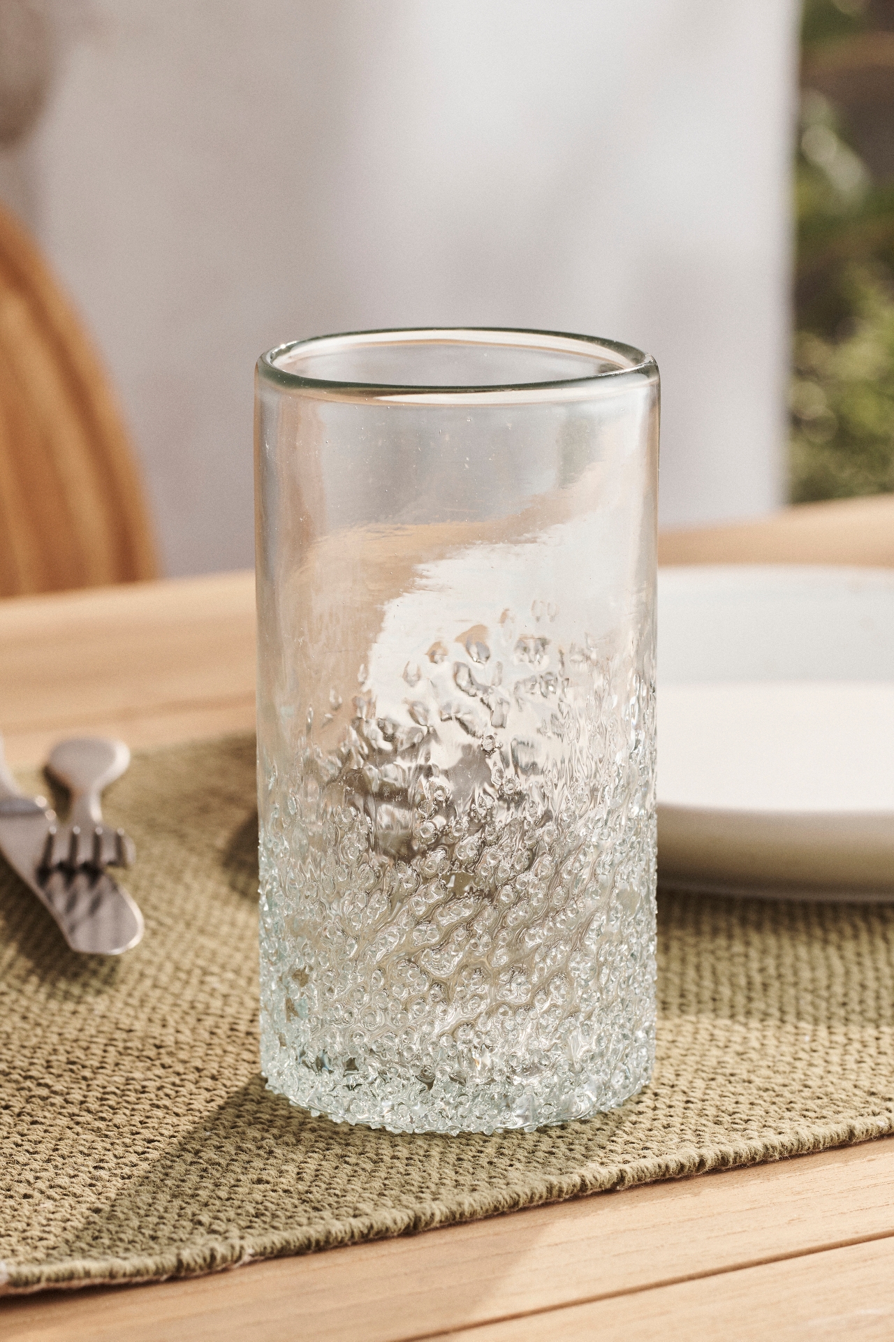 Textured Glass Tumbler