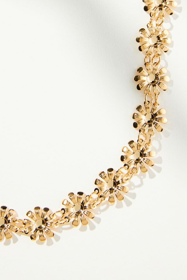 Gold Flower Necklace #1