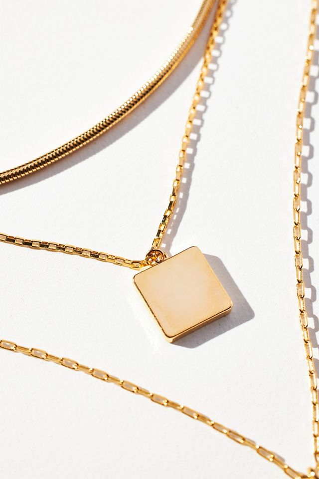 Delicate Layered Herringbone Necklace #2