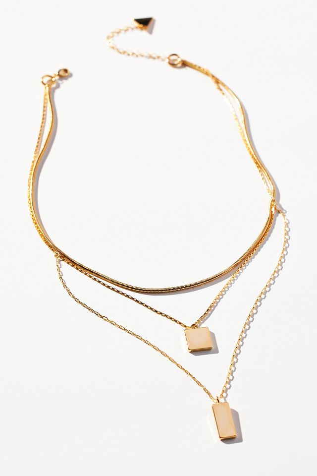 Delicate Layered Herringbone Necklace #1