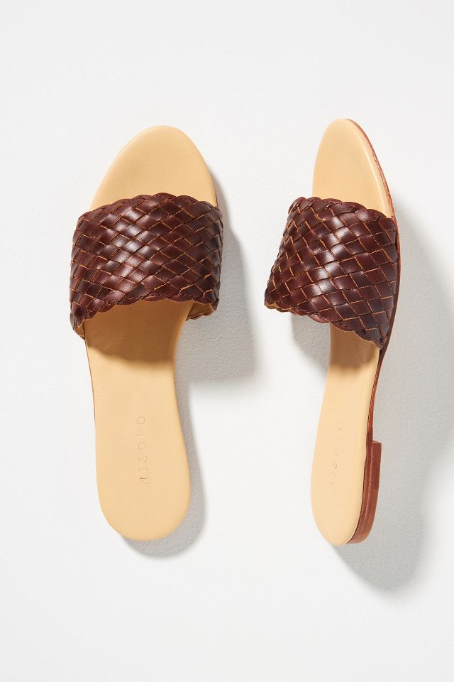 Nisolo Isla Woven Slide Sandals | Anthropologie