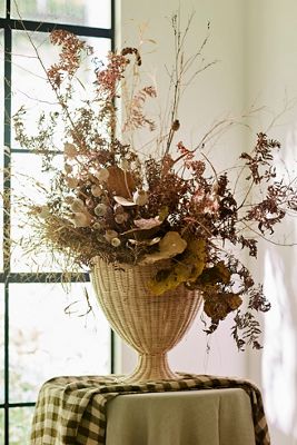 Rattan Urn