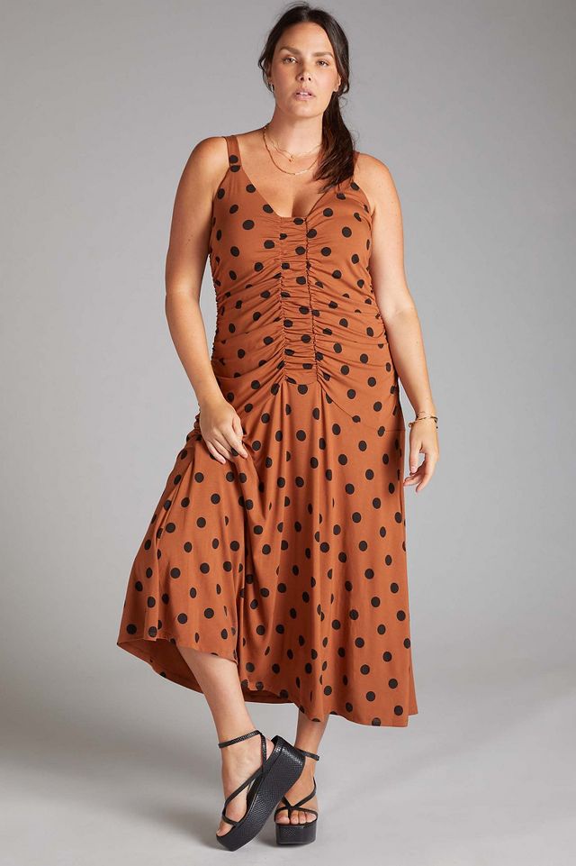 Anthropologie polka dot store dress