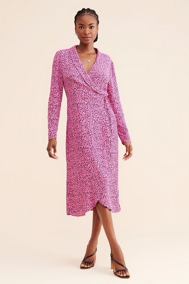 Spot wrap clearance dress