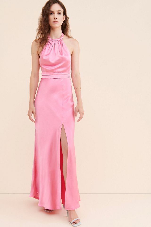 Keepsake Satin Halter Gown Anthropologie