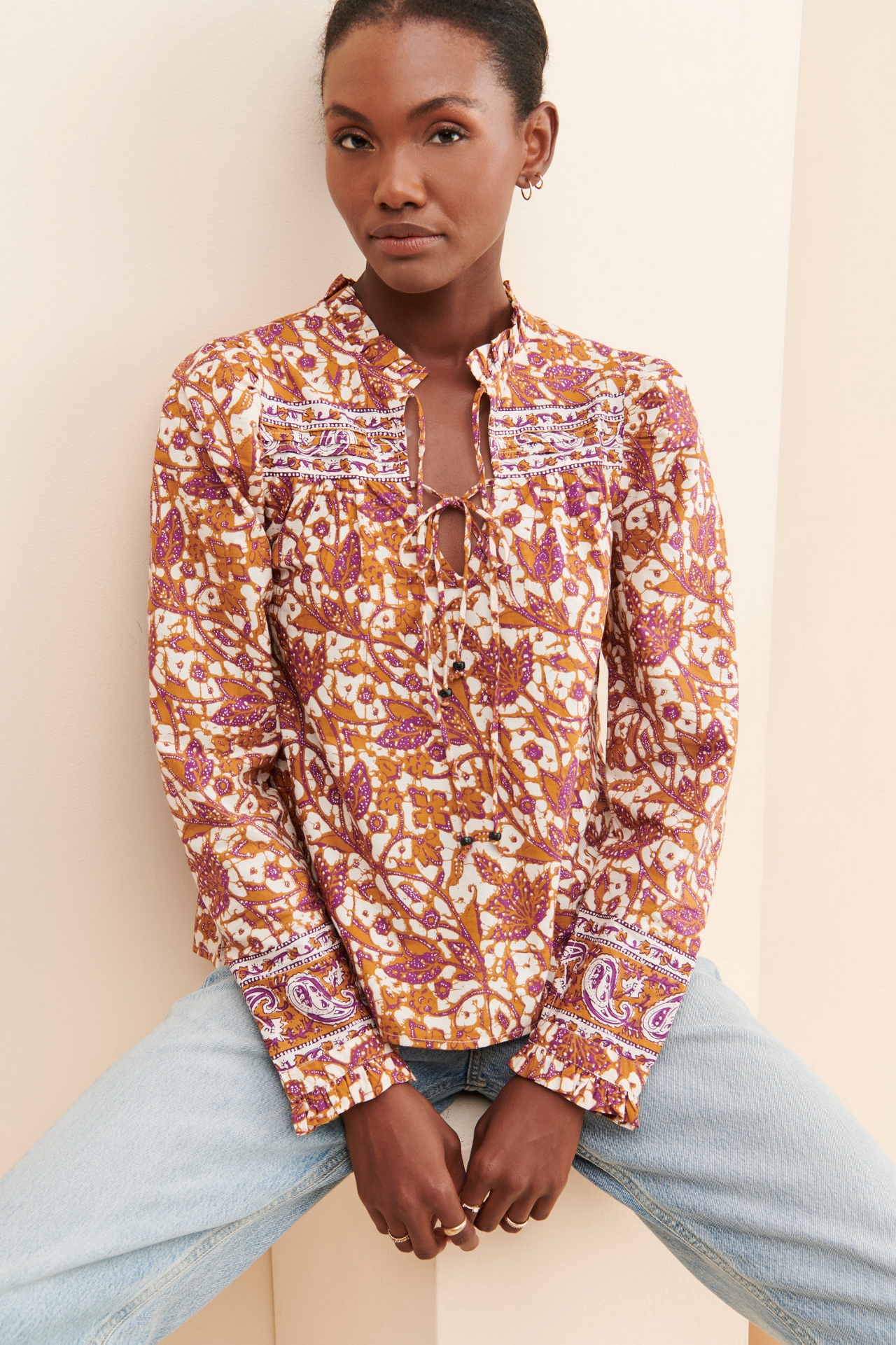 Love The Label Floral Printed Blouse