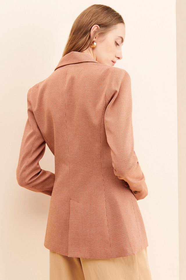 FRENCHMAUVE Daphne Check Blazer #1