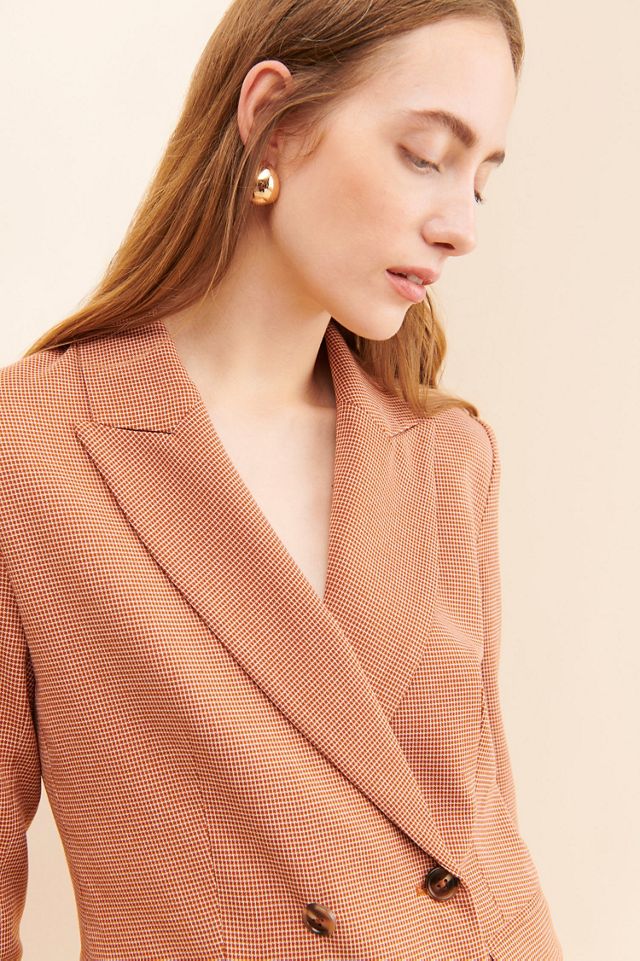 FRENCHMAUVE Daphne Check Blazer #2