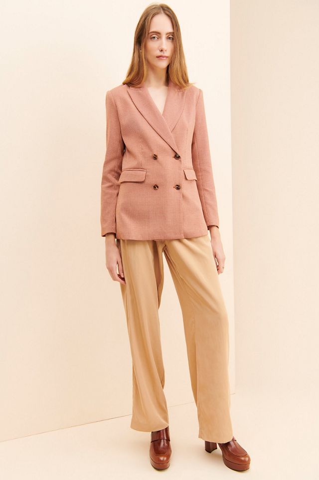 FRENCHMAUVE Daphne Check Blazer #3