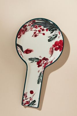 Holly and Pear Spoon Rest
